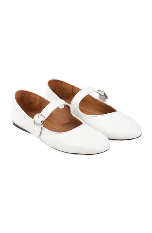 Sandro Leather Ballet Flats In White