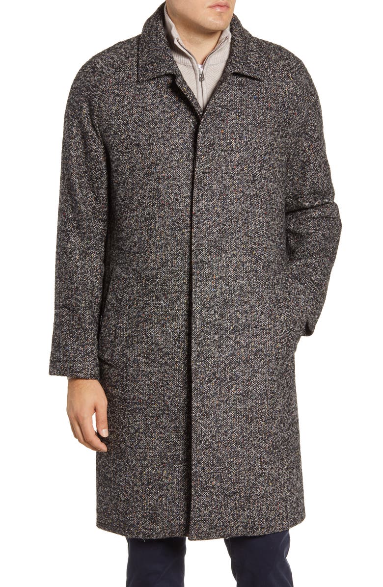 Bonobos Raglan Sleeve Tweed Wool Blend Trench Coat, Alternate, color,