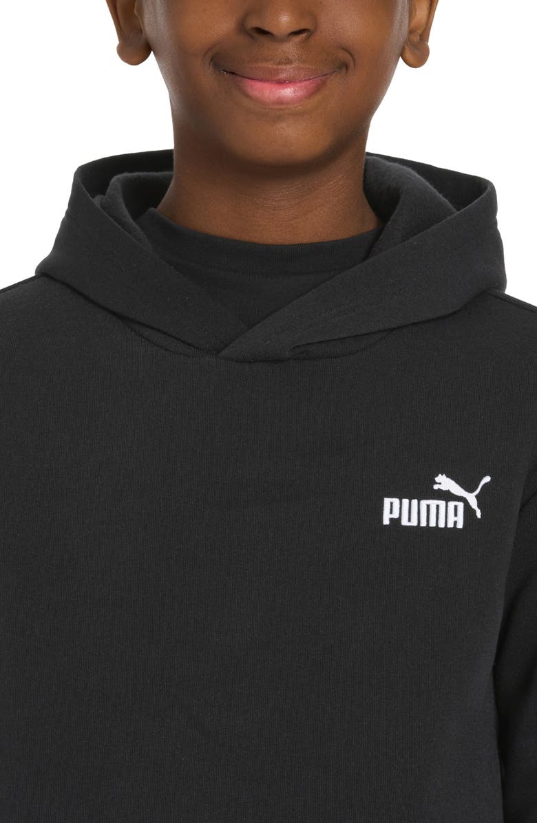 PUMA Kids' Essential Basics Fleece Pullover Hoodie, Alternate, color, Black