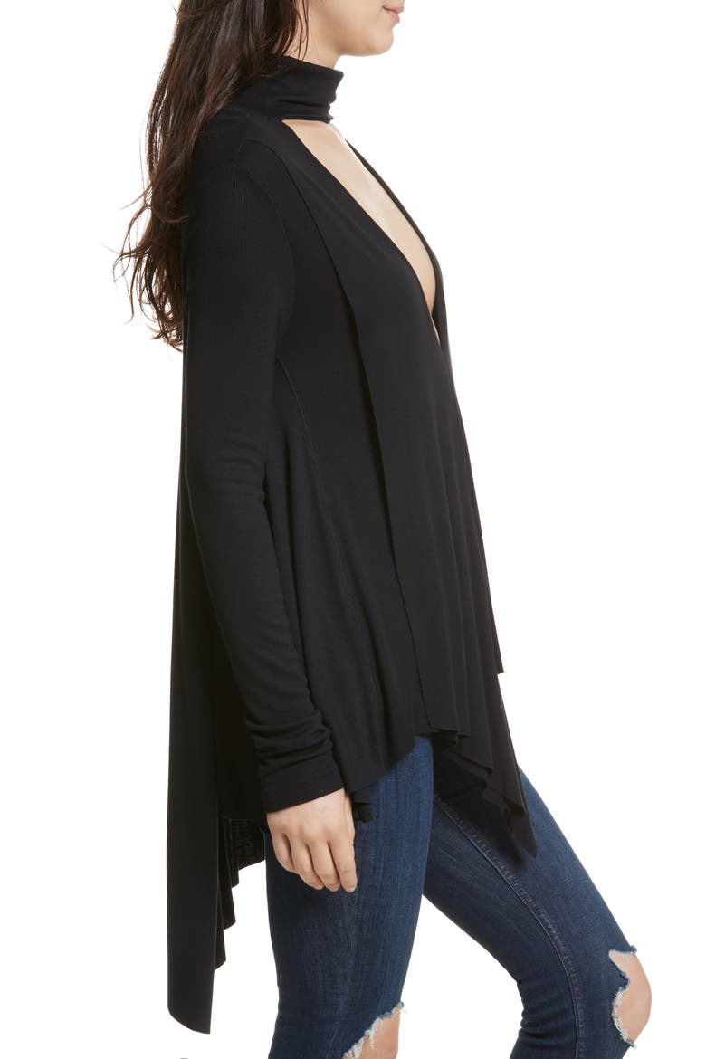 Uptown Turtleneck Top, Alternate, color, BLACK