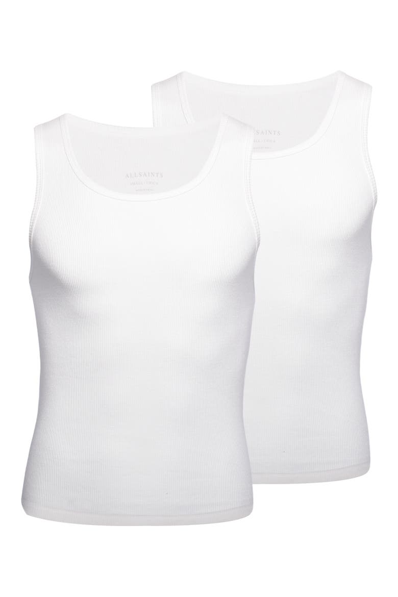 2-Pack Organic Cotton Rib Tanks, Main, color, WHITE