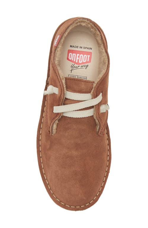 On Foot Silken Faux Fur Lined Sneaker In Brown