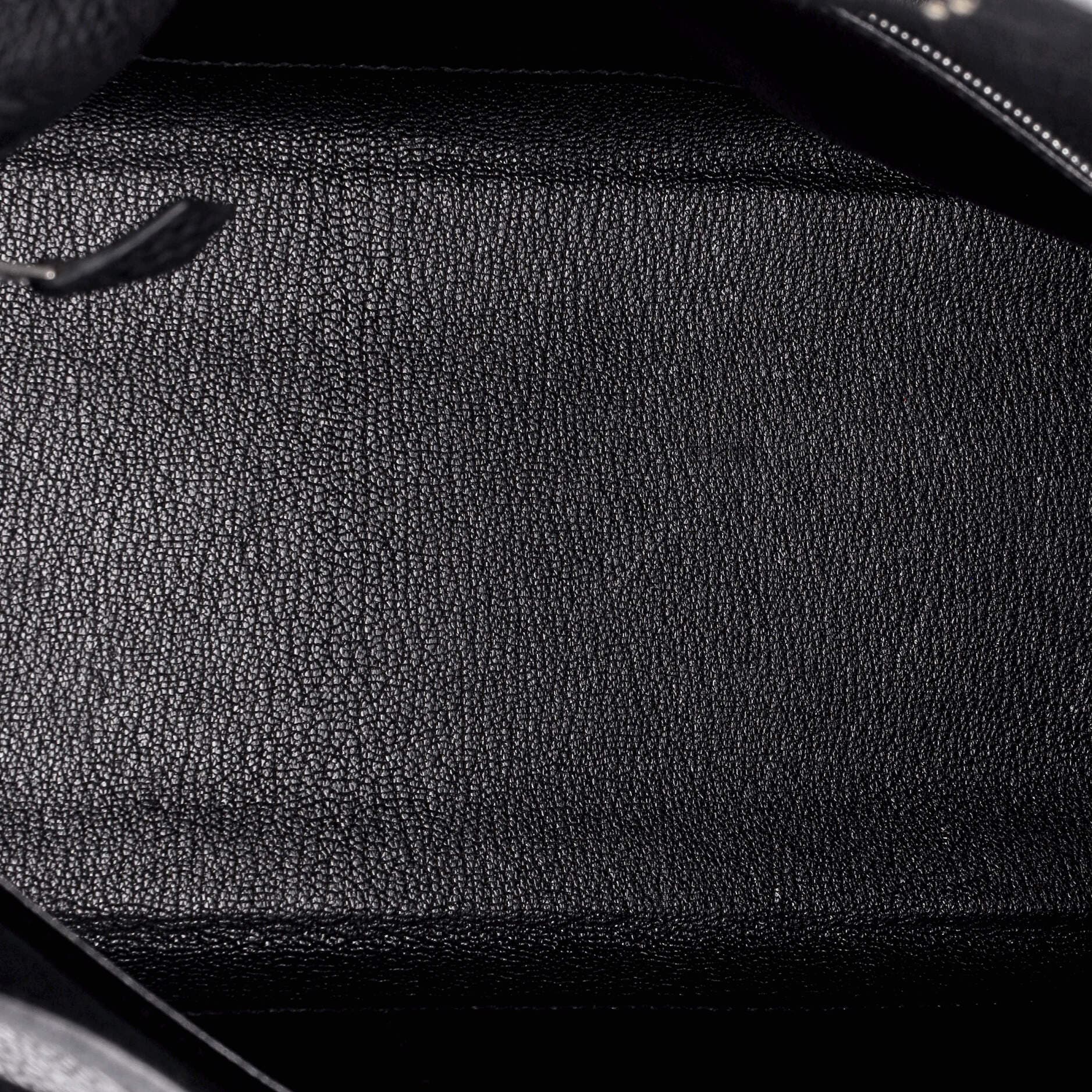 Pre-Owned Hermes Kelly Handbag Black Togo with Palladium Hardware 32, Alternate, color, 