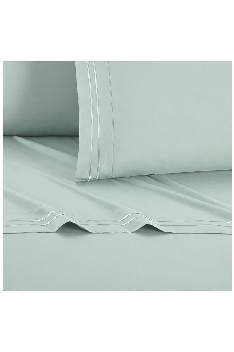 Savana Dual Stripe Sheet Set - Twin, Alternate, color, GREEN