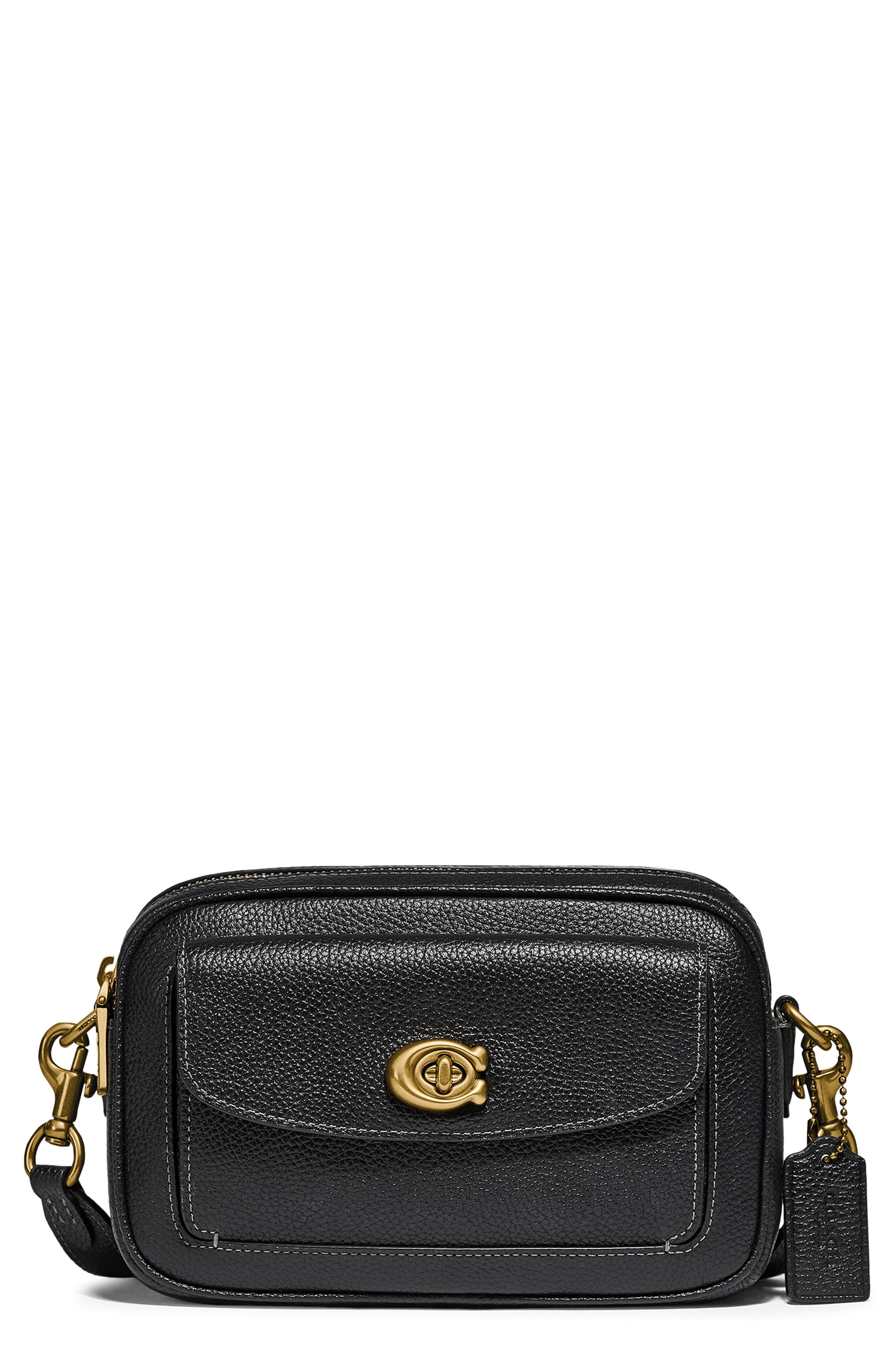 COACH Willow Pebbled Leather Crossbody Camera Bag, Main, color, 