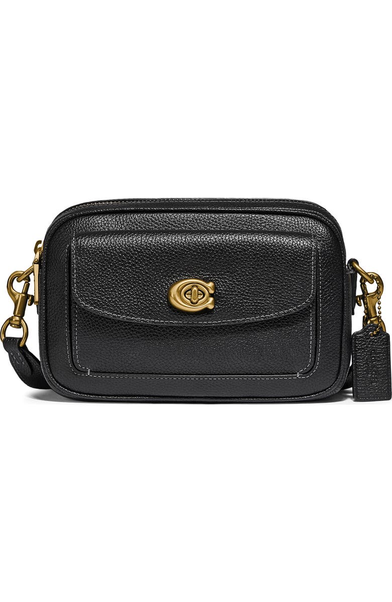 COACH Willow Pebbled Leather Crossbody Camera Bag, Main, color,