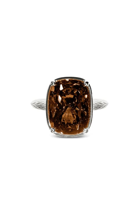 Sterling Silver Cubic Zirconia Elongated Cushion Ring