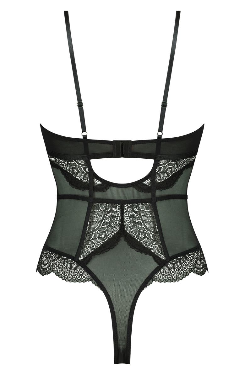 Hunkemöller Jody Strappy Lace & Mesh Teddy, Alternate, color, 