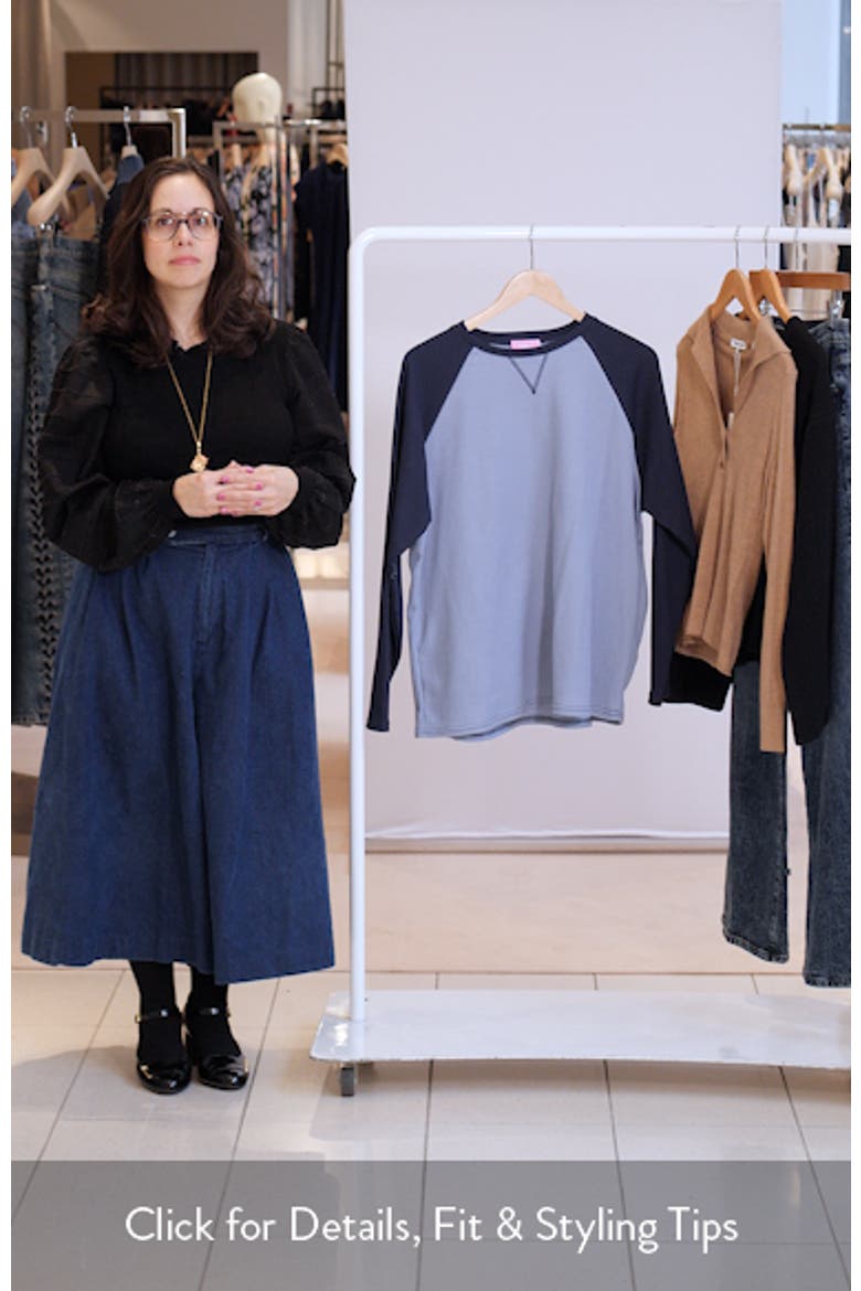 Me Time Oversize Raglan Sleeve Waffle Knit Top video
