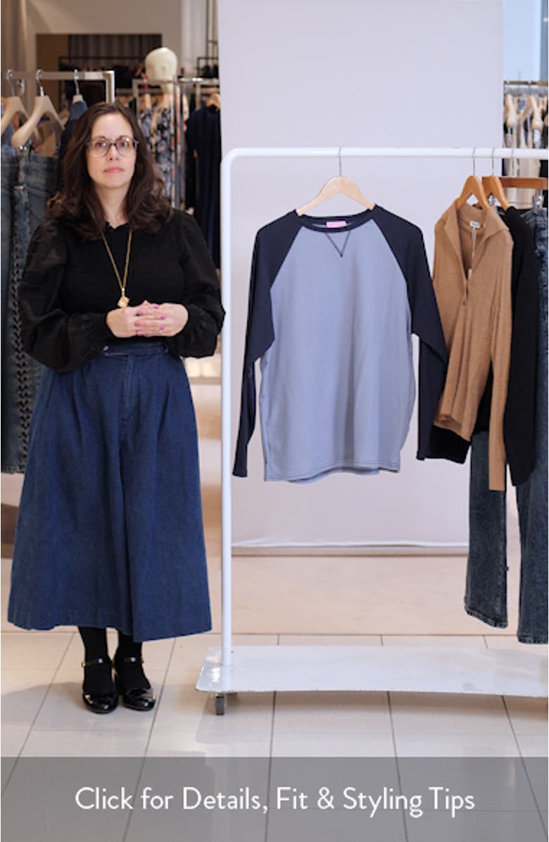 Me Time Oversize Raglan Sleeve Waffle Knit Top, sales video thumbnail