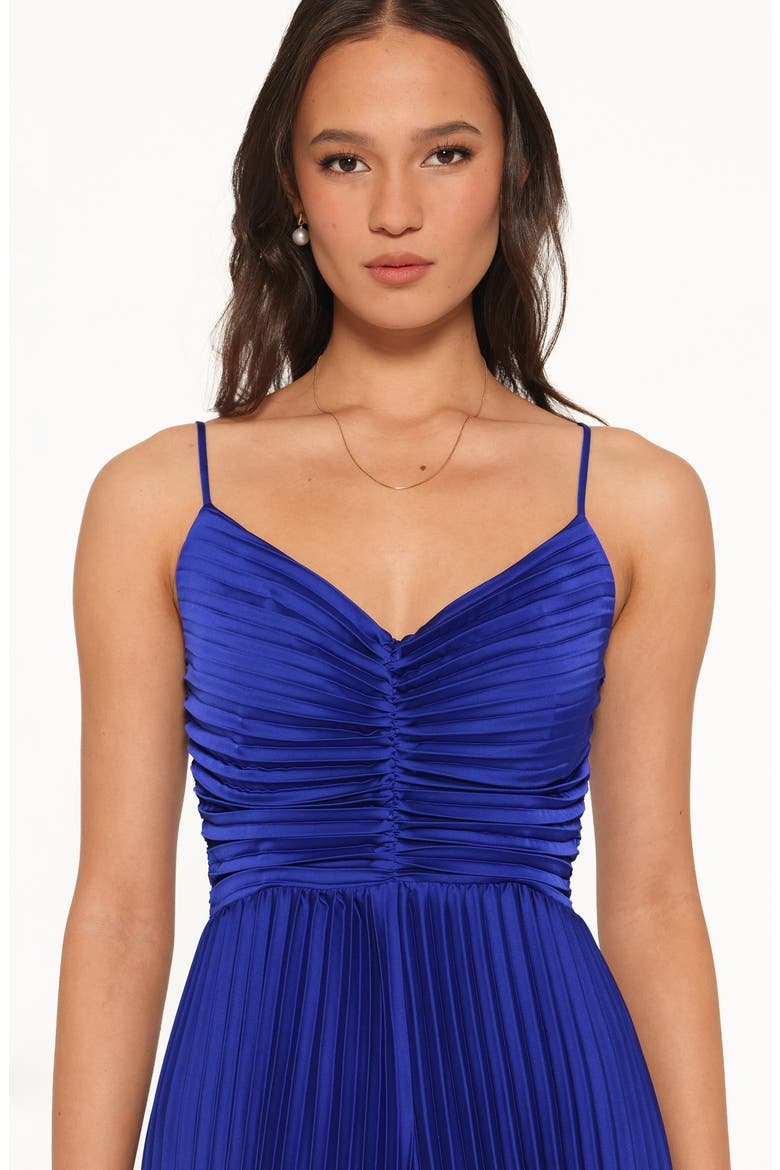 Angelique Pleated Wide Leg Jumpsuit, Alternate, color, ROYAL BLUE