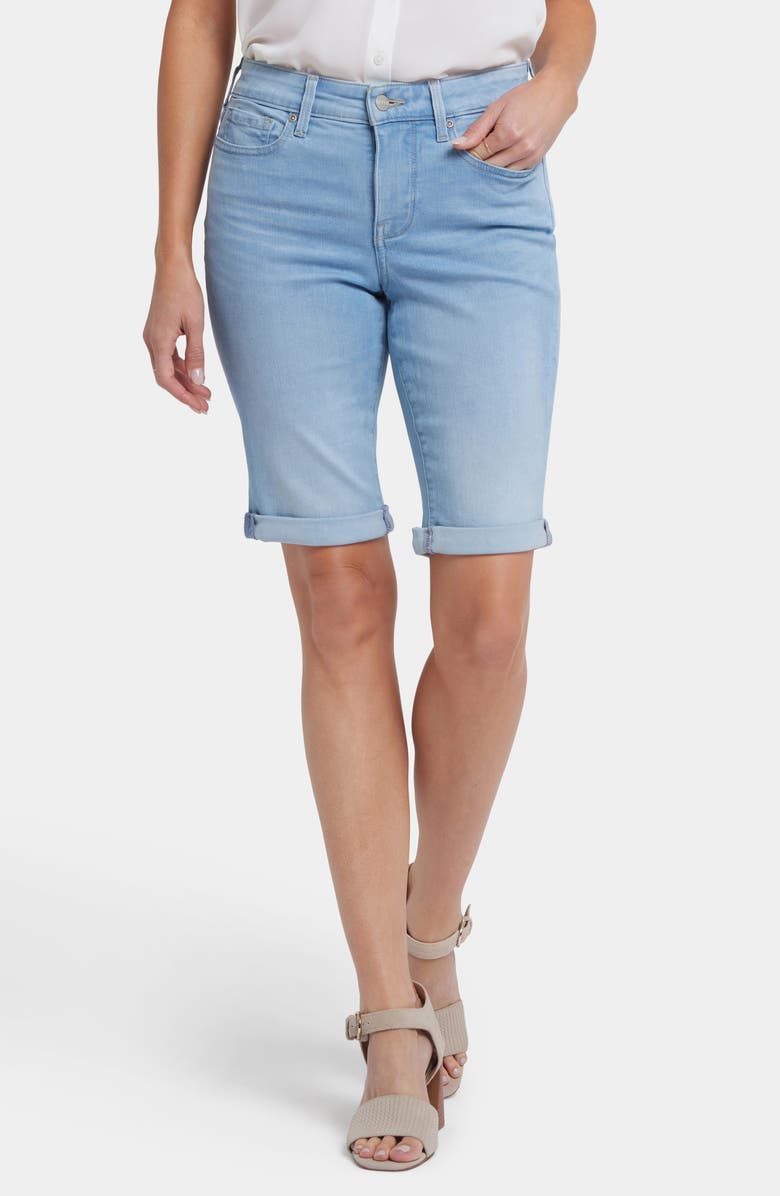 NYDJ Briella Roll Cuff Denim Shorts, Main, color, Canary Beach