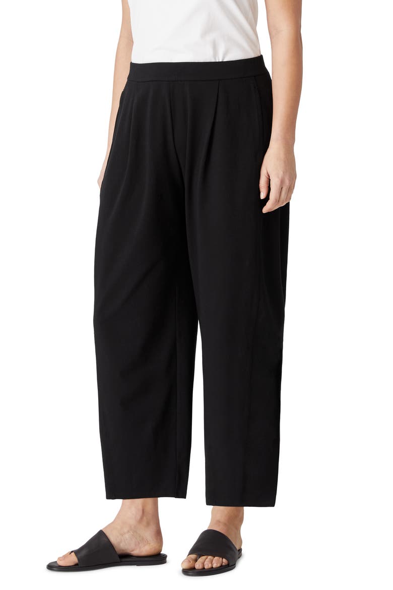 Crop Lantern Pants, Main, color, BLACK