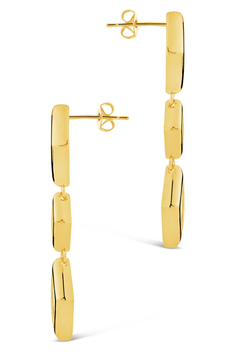 Lissie Cubic Zirconia Linear Drop Earrings, Alternate, color, GOLD