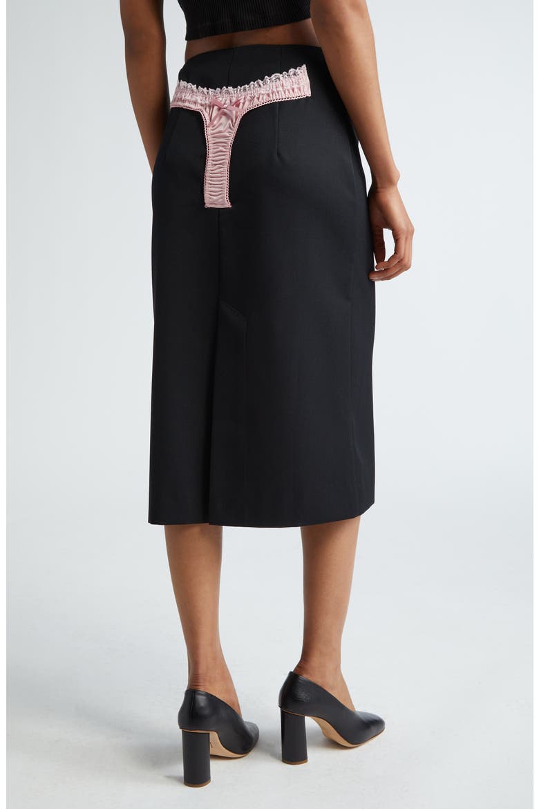 Panty Front Pencil Skirt, Alternate, color, BLACK