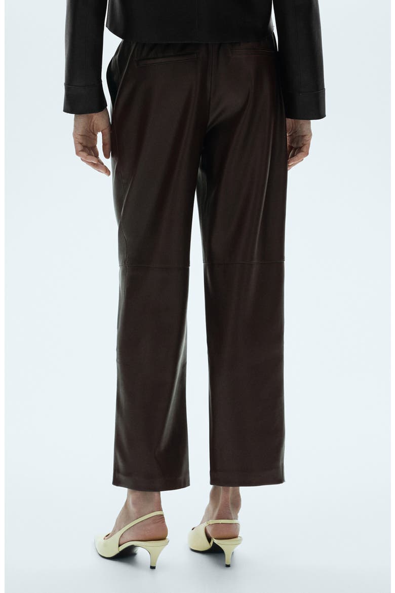 Faux Leather Drawstring Pants, Alternate, color, CHOCOLATE