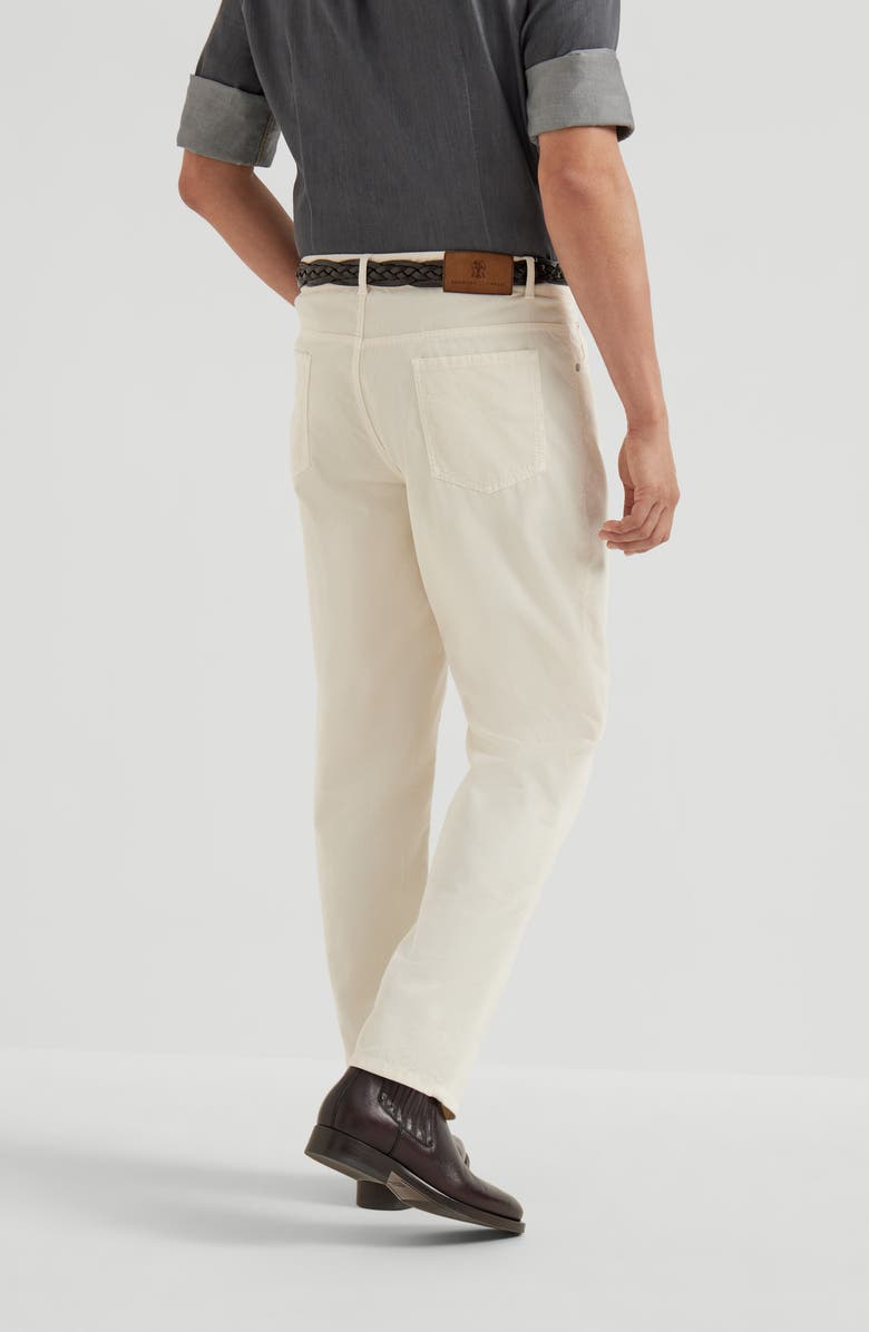 Brunello Cucinelli Garment-dyed trousers, Alternate, color, Off-White