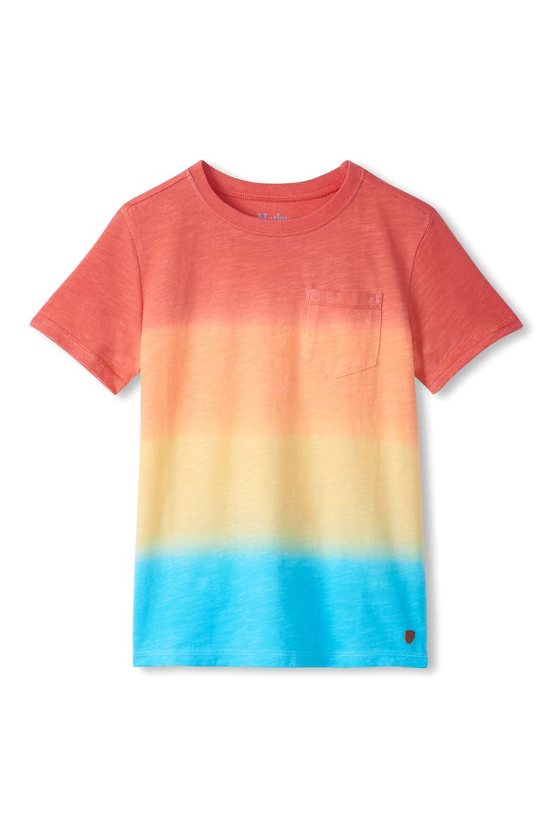 Kids' Gradient Stripe Crewneck T-Shirt, Main, color, ORANGE