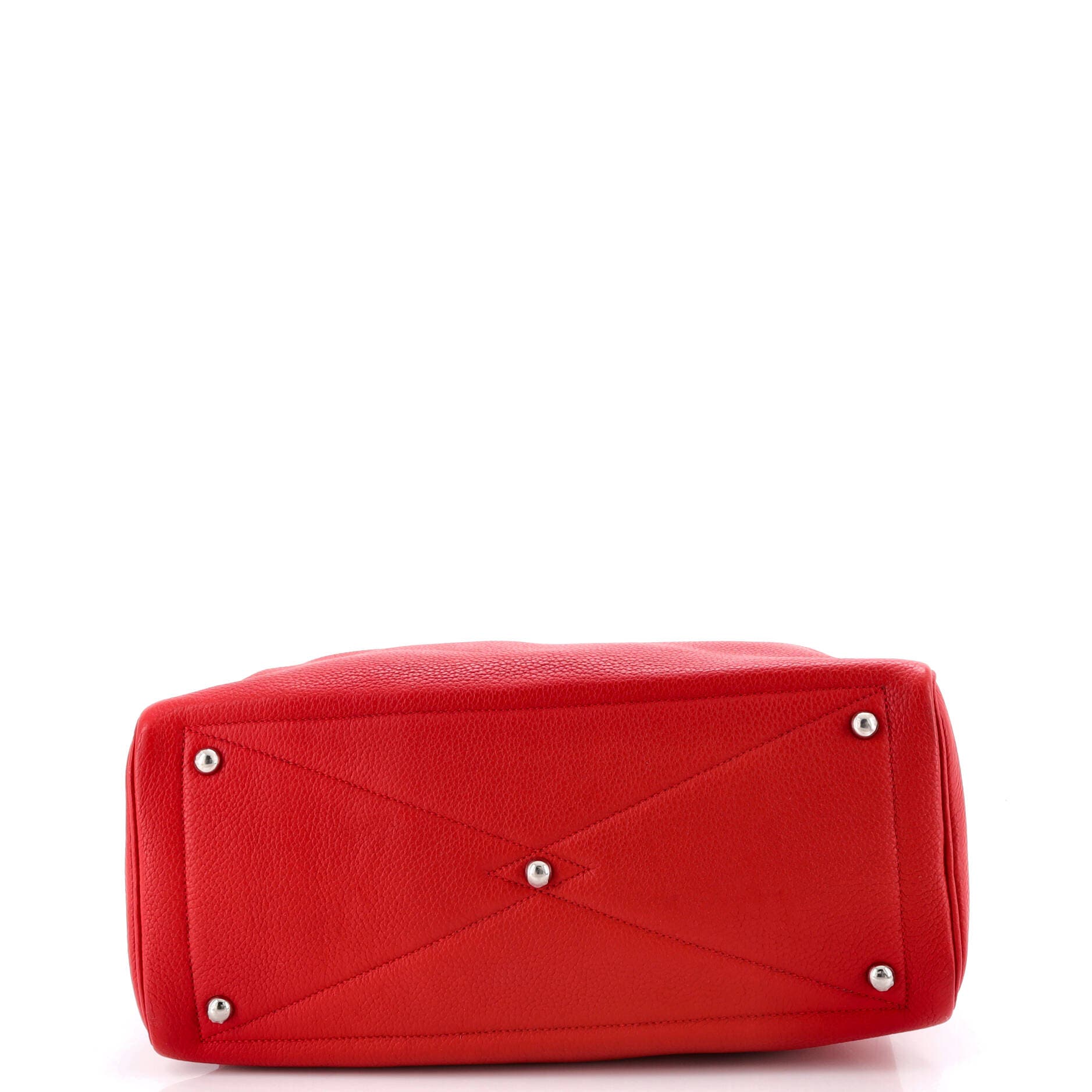 Pre-Owned Hermes Victoria II Bag Clemence 35, Alternate, color, Rouge Casaque