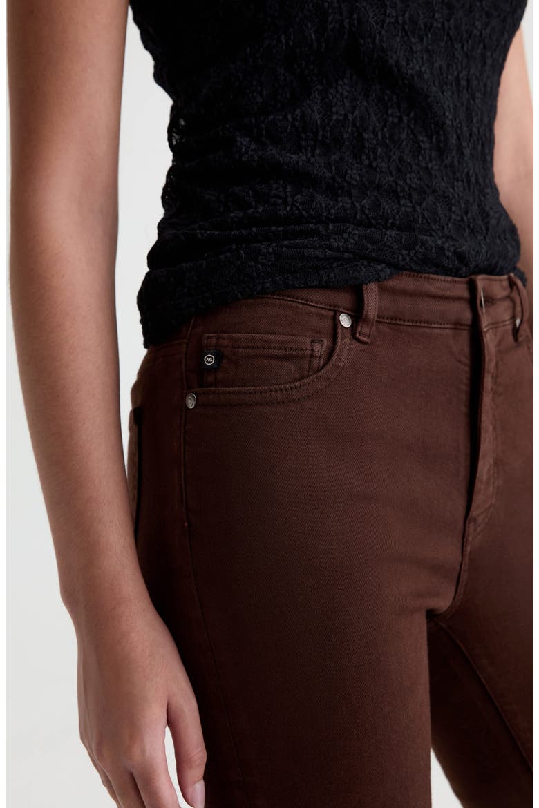 Mari Mid Rise Slim Straight Leg Jeans, Alternate, color, WOOD BROWN