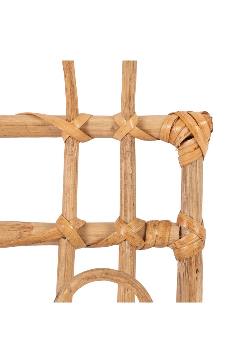 Rattan Wall Hanger with 4 Hooks, Beige, Alternate, color, Beige