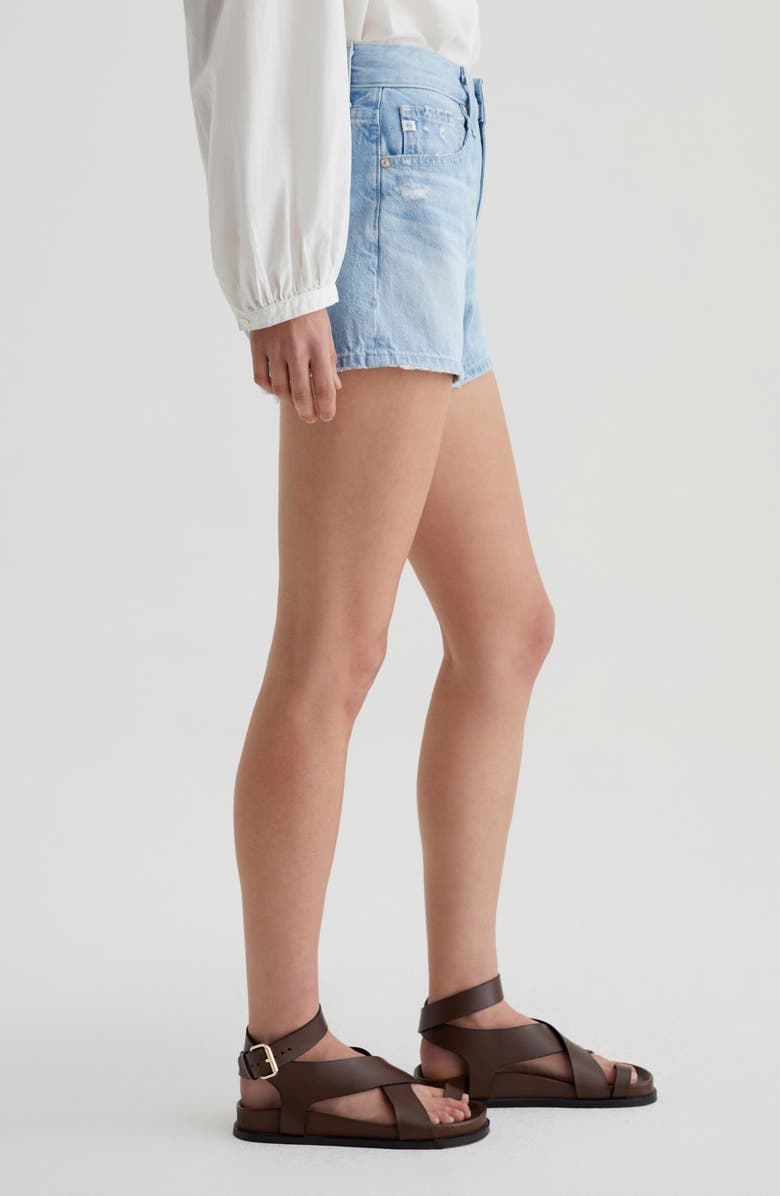 AG Halle High Waist Relaxed Denim Shorts, Alternate, color, Sunrise