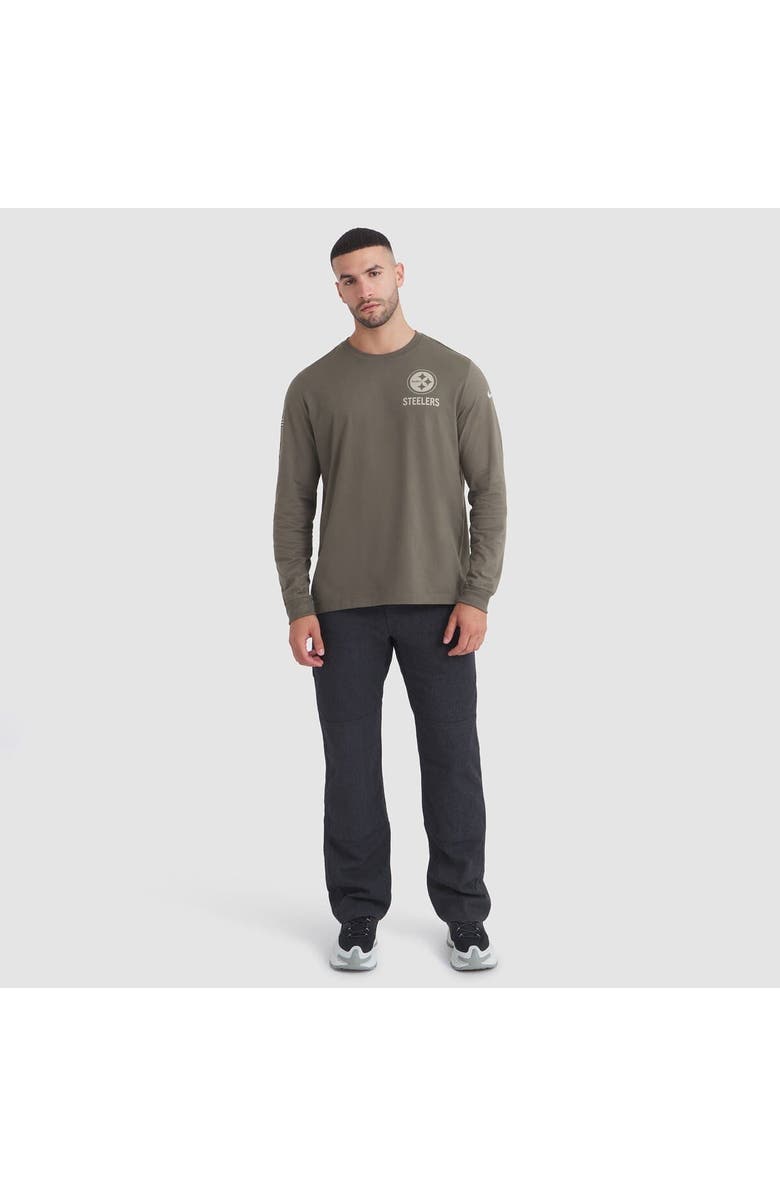Nike Men's Nike Olive Pittsburgh Steelers 2025 Salute to Service Sideline Long Sleeve T-Shirt, Alternate, color, Olive