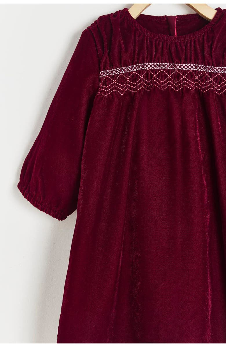 Babycottons Premium Cotton Christmas Lily Dress For Infant, Alternate, color, 