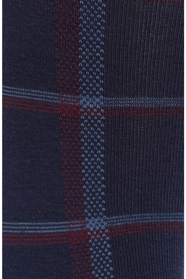 Plaid Dress Crew Socks, Alternate, color, NAVY ASSORTED