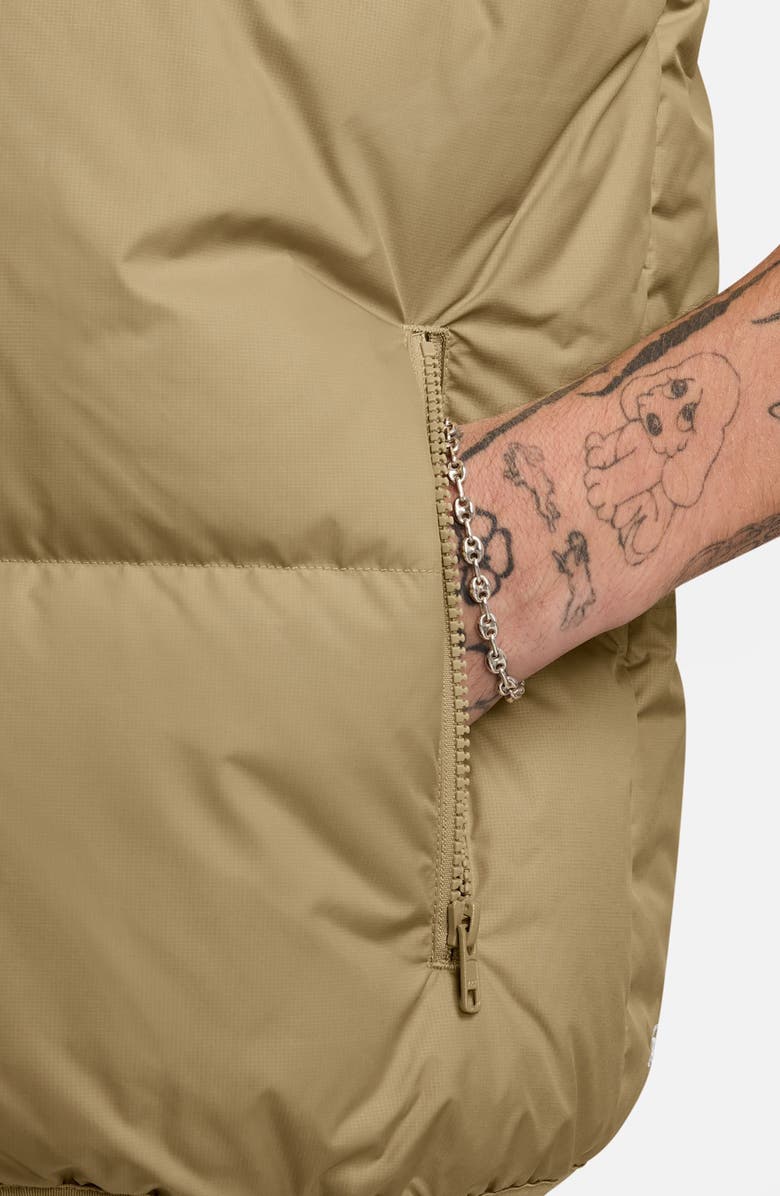Nike Sportswear Club Storm-FIT Water Resistant Down Puffer Vest, Alternate, color, Parachute Beige/ White