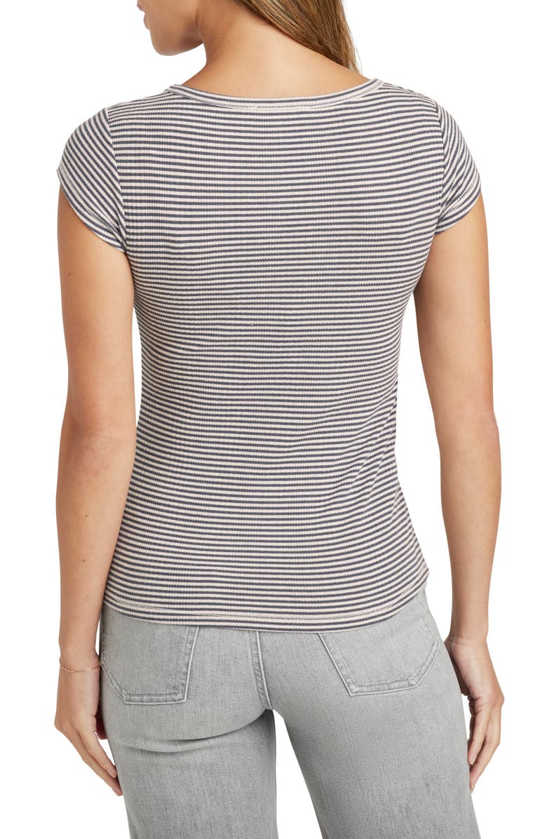Splendid Selena Stripe Scoop Neck Stretch Cotton Top, Alternate, color,