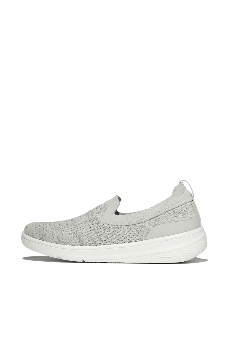 FitFlop Super-Q Knit Slip-Ons, Alternate, color, Arctic Grey/Silver