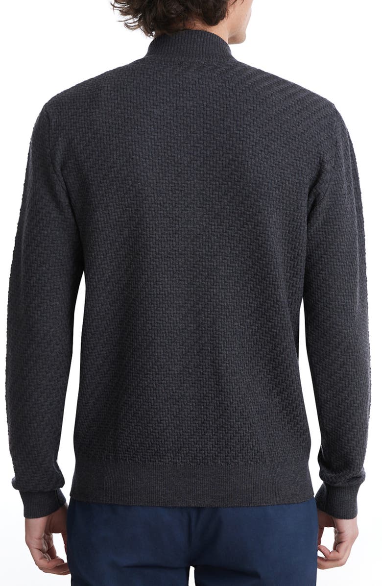 Emanuel Berg Light Gauge Merino Wool Zip Cardigan, Alternate, color,