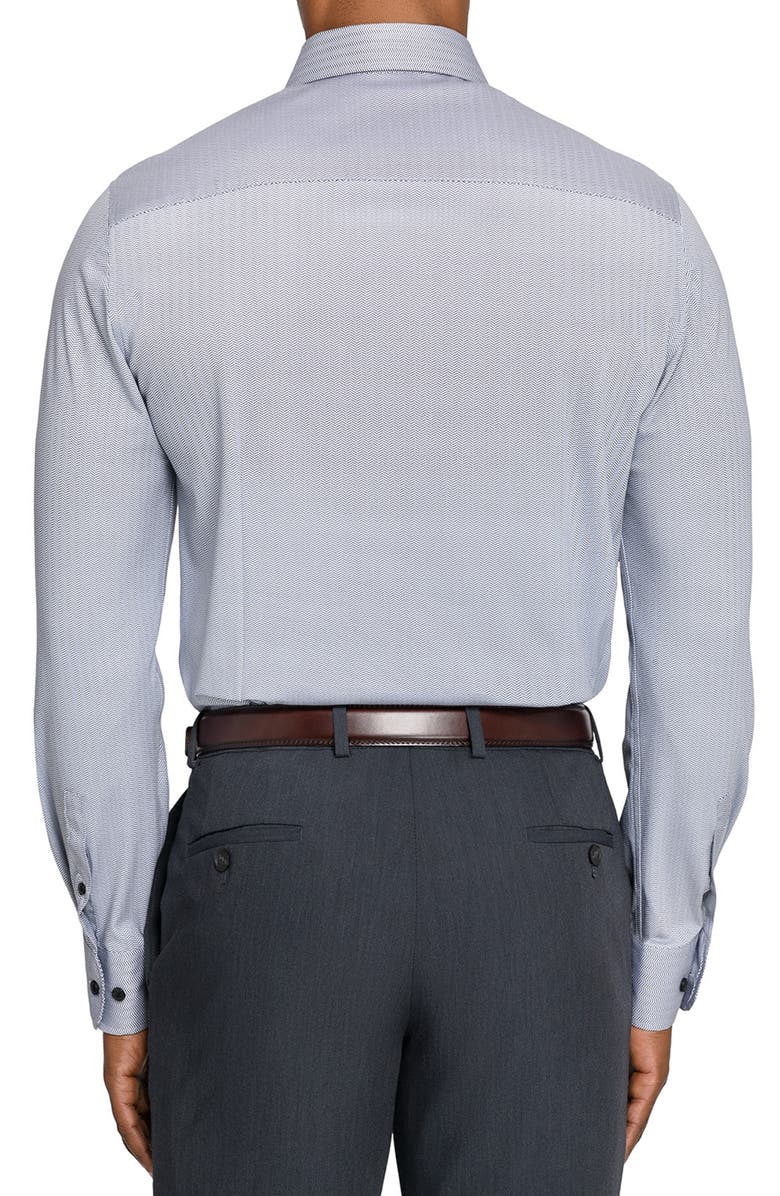 W.R.K Slim Fit Stripe Duo Reworked Cotton Dress Shirt, Alternate, color, Black/ White