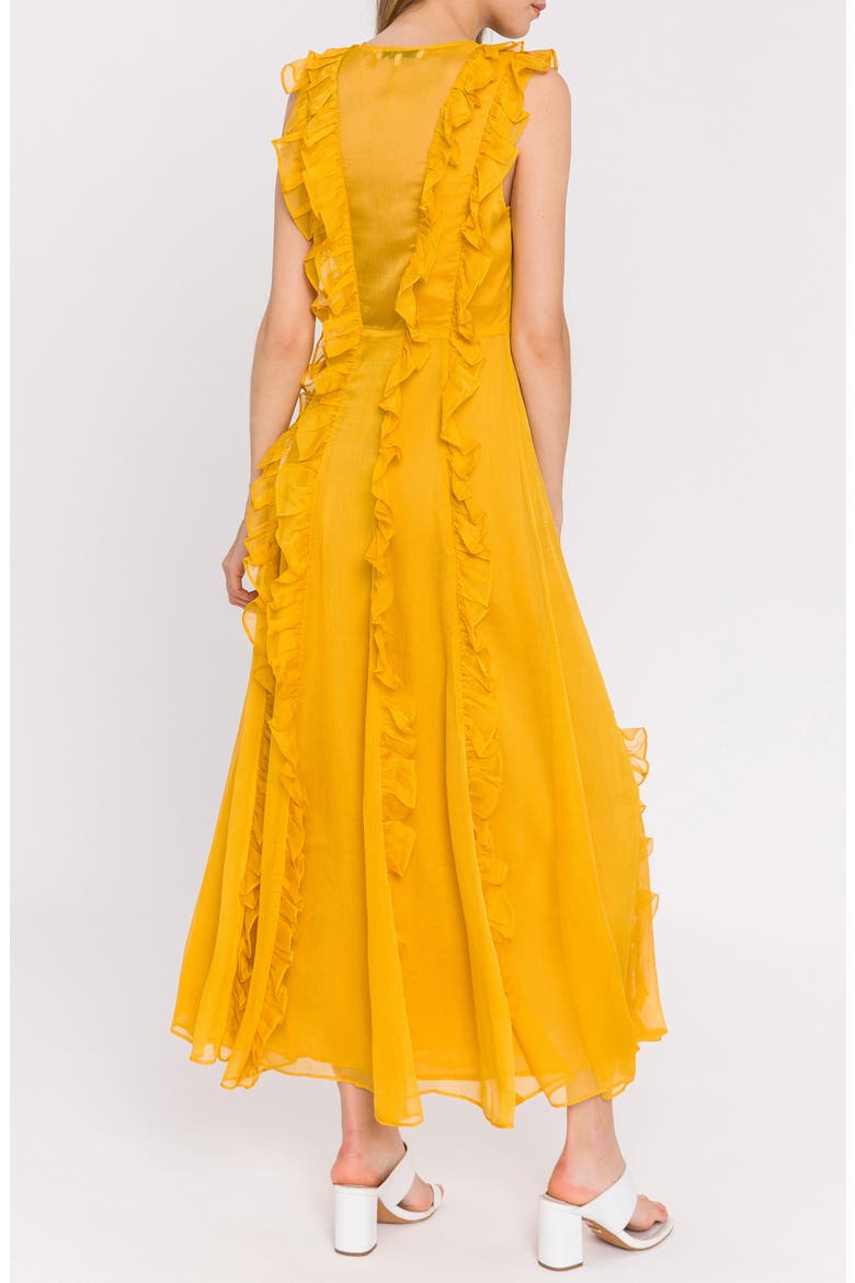 Ruffle Maxi Dress, Alternate, color, YELLOW