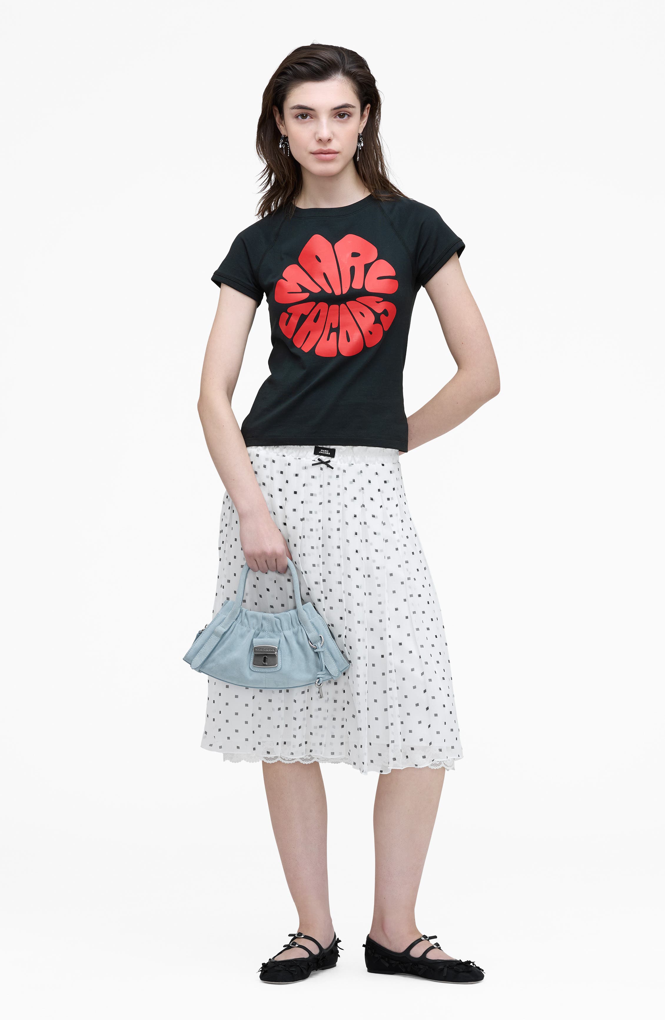 Marc Jacobs The Small Suede Satchel, Alternate, color, Blue Mist