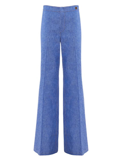 Jane Strech Denim Flare-leg High Wait Jean