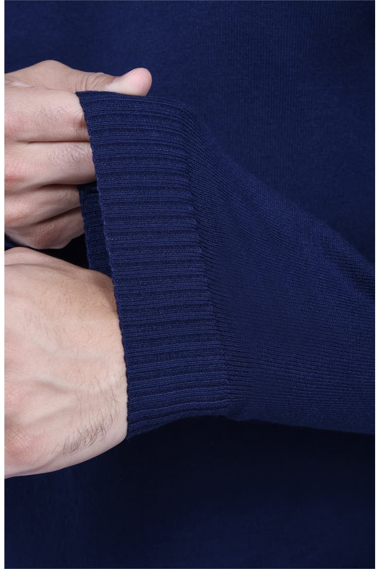 Crewneck Knit Sweater, Alternate, color, NAVY