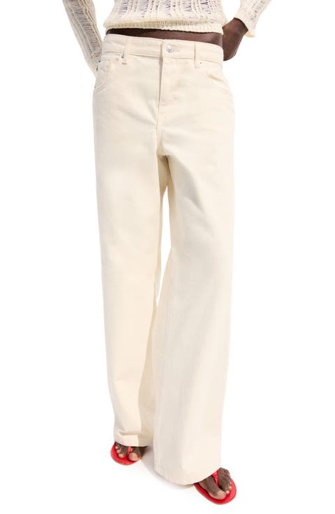 Low Rise Wide Leg Jeans
