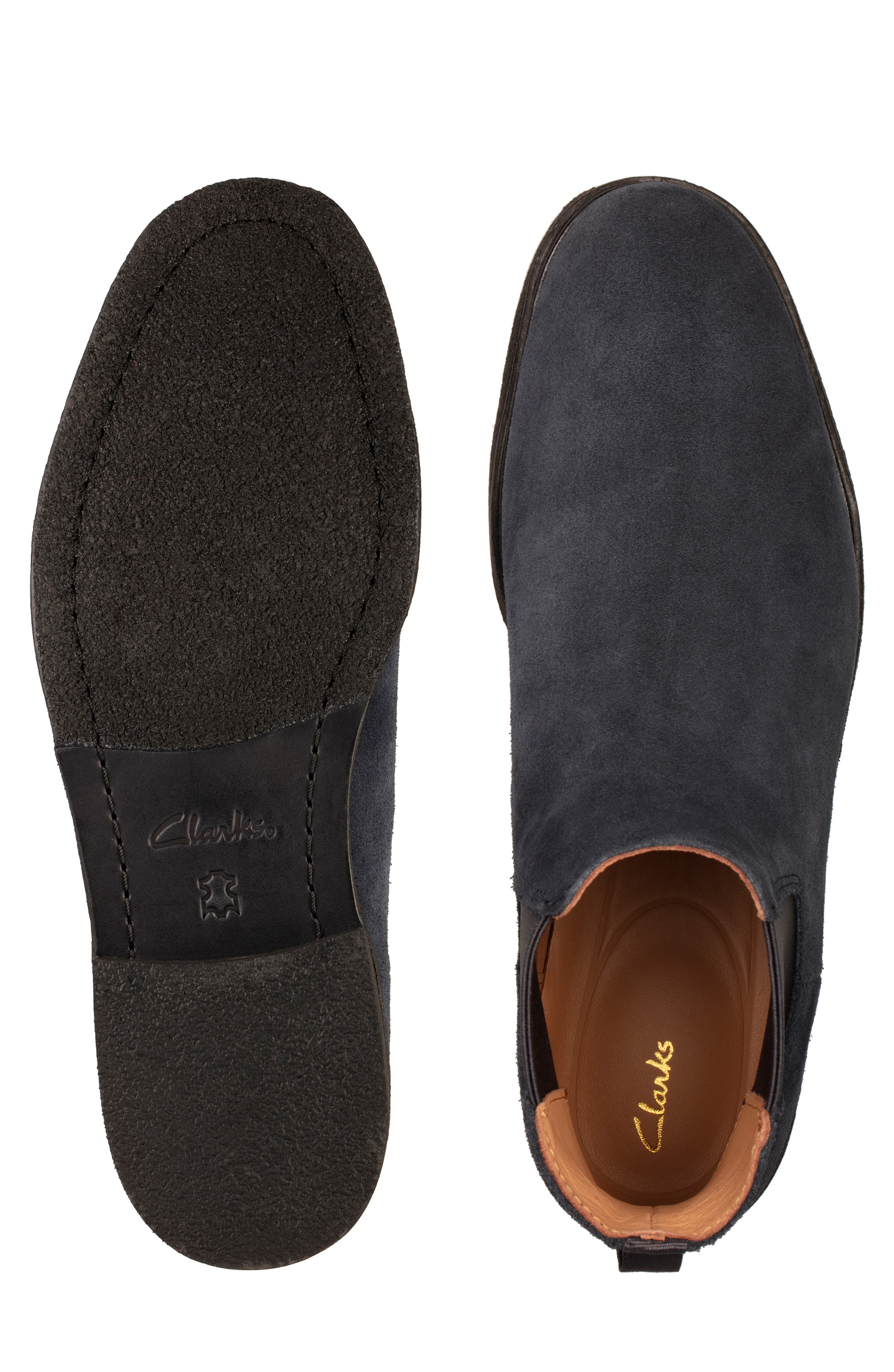 Clarkdale Gobi Chelsea Boot, Alternate, color, NAVY SUEDE