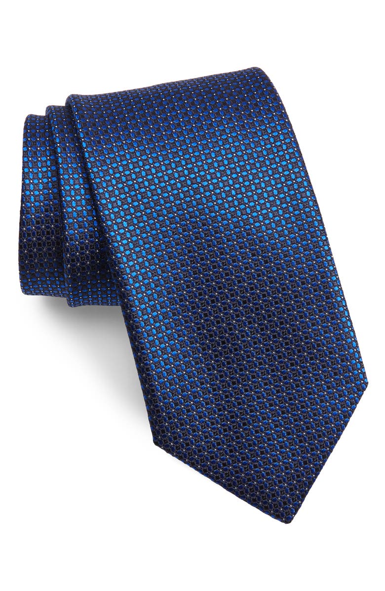 Canali Neat Silk Tie, Main, color,