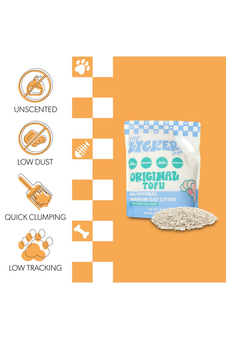Ultra Absorbent Tofu Cat Litter, Fast Clumping & Flushable, Odor Control, Low Dust, Alternate, color, 8 LBS