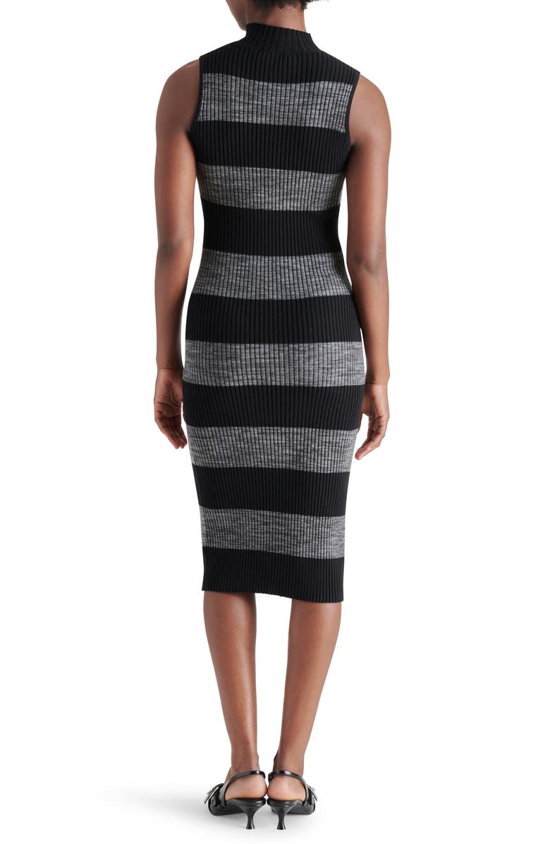 Steve Madden Lynda Stripe Turtleneck Sleeveless Sweater Dress, Alternate, color,