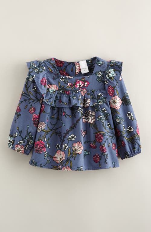 Nordstrom Kids' Ruffle Yoke Top In Blue