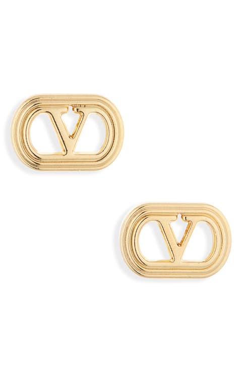 VLOGO Ovalette Stud Earrings