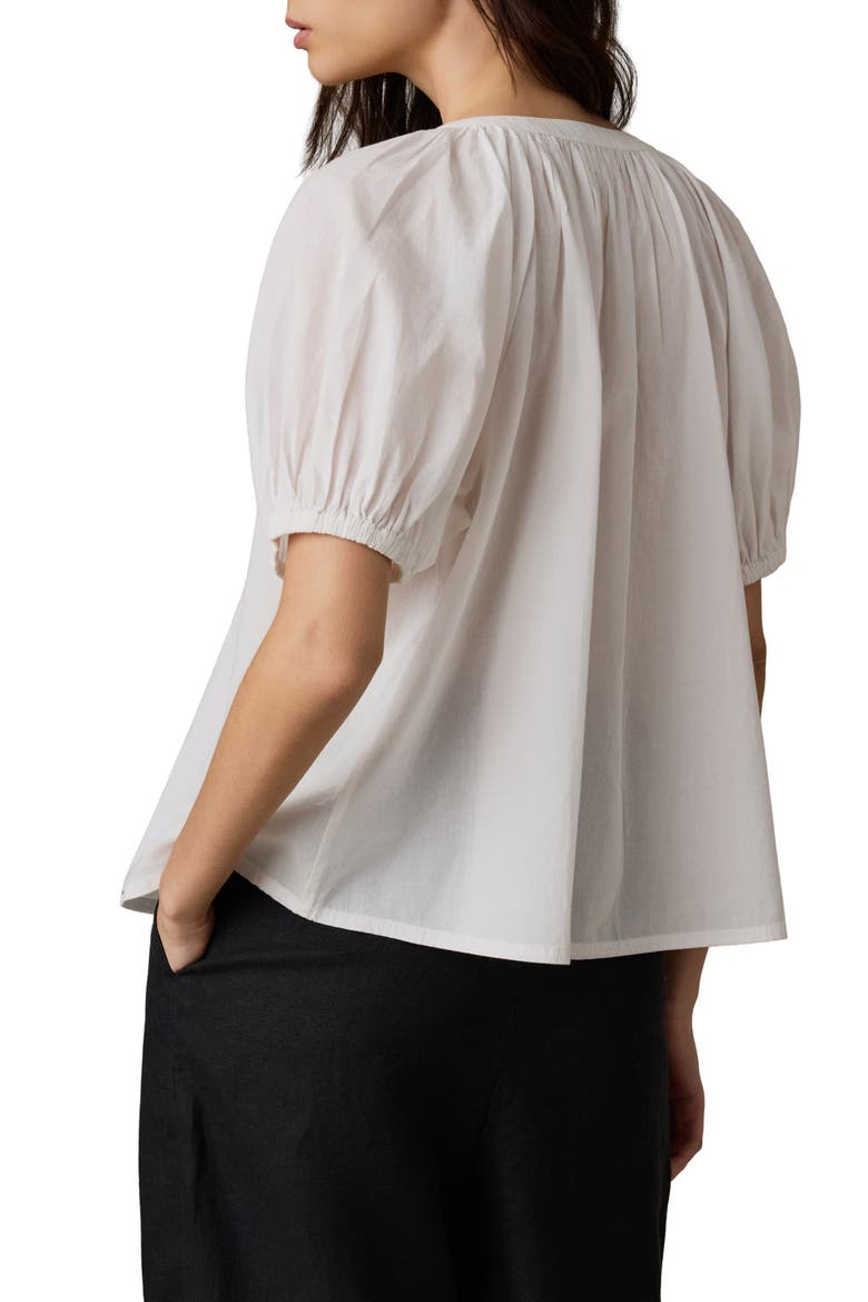 Lettie Voile Button-Up Shirt, Alternate, color, WHITE