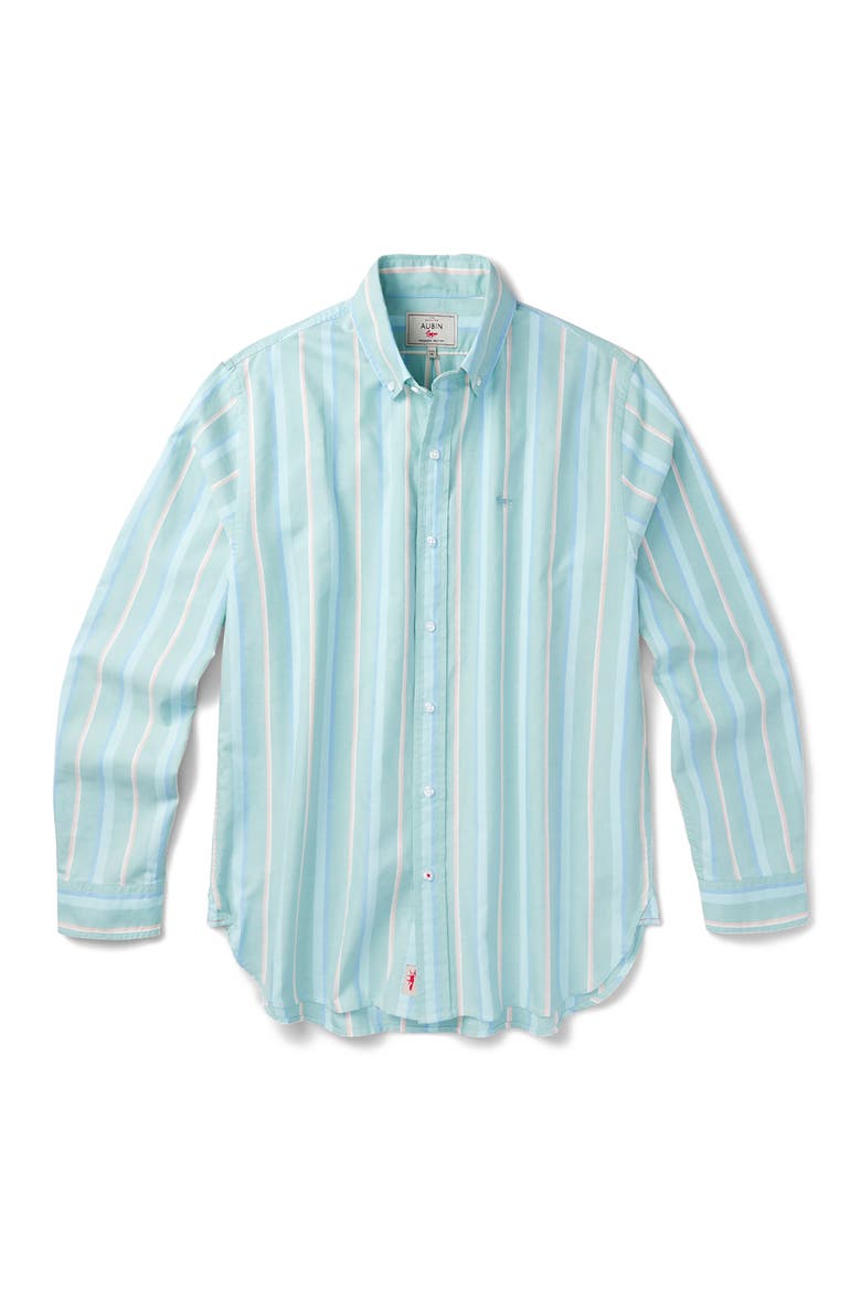 Walesby Lightweight Relaxed Oxford Shirt, Alternate, color, Green Stripe
