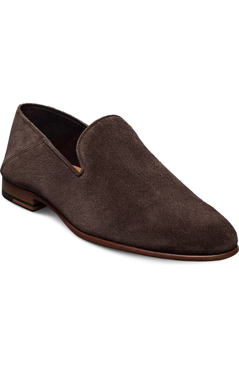 Allen Edmonds Portofino Woven Loafer, Main, color, Bitter Chocolate Suede