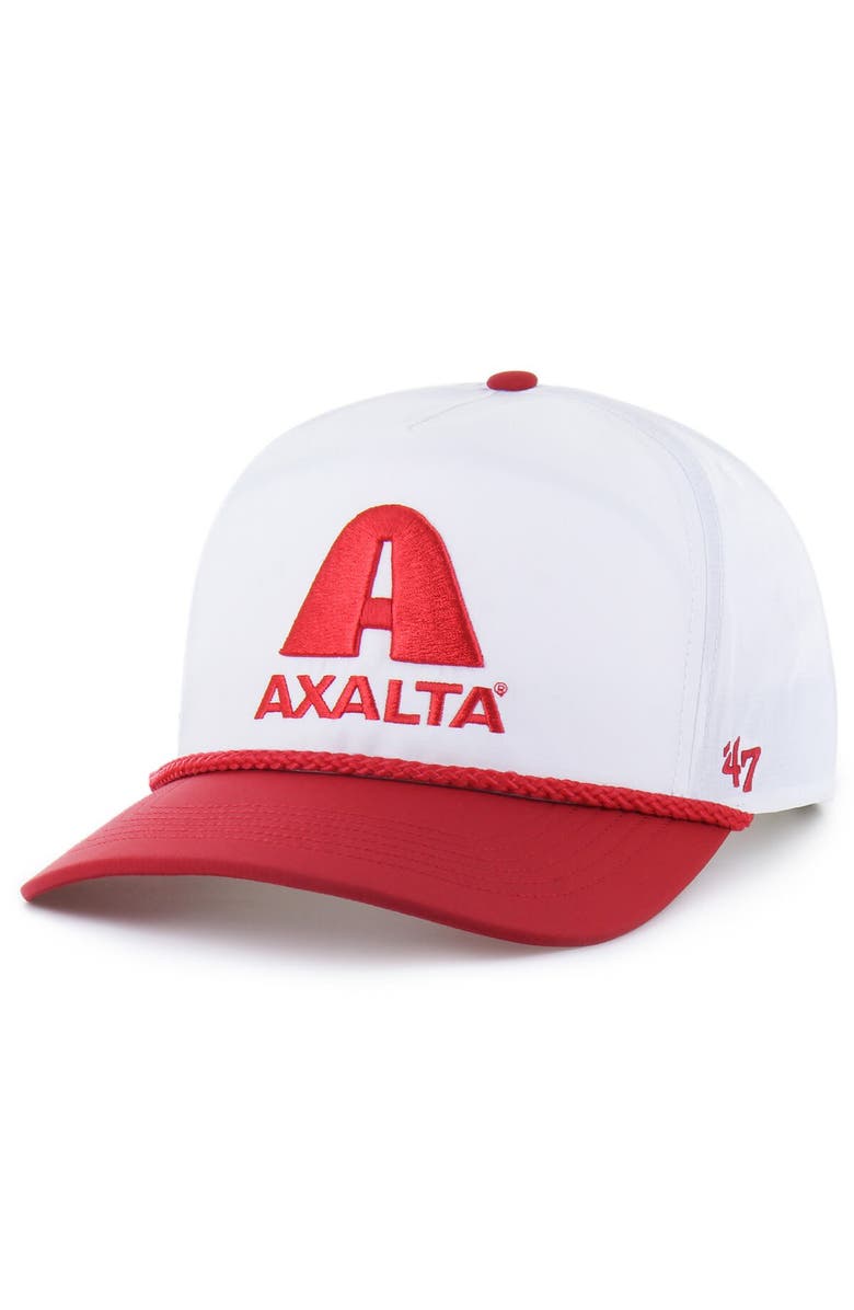 '47 Men's '47 White/Red William Byron brrr° Axalta Rope Hitch Adjustable Hat, Alternate, color, White