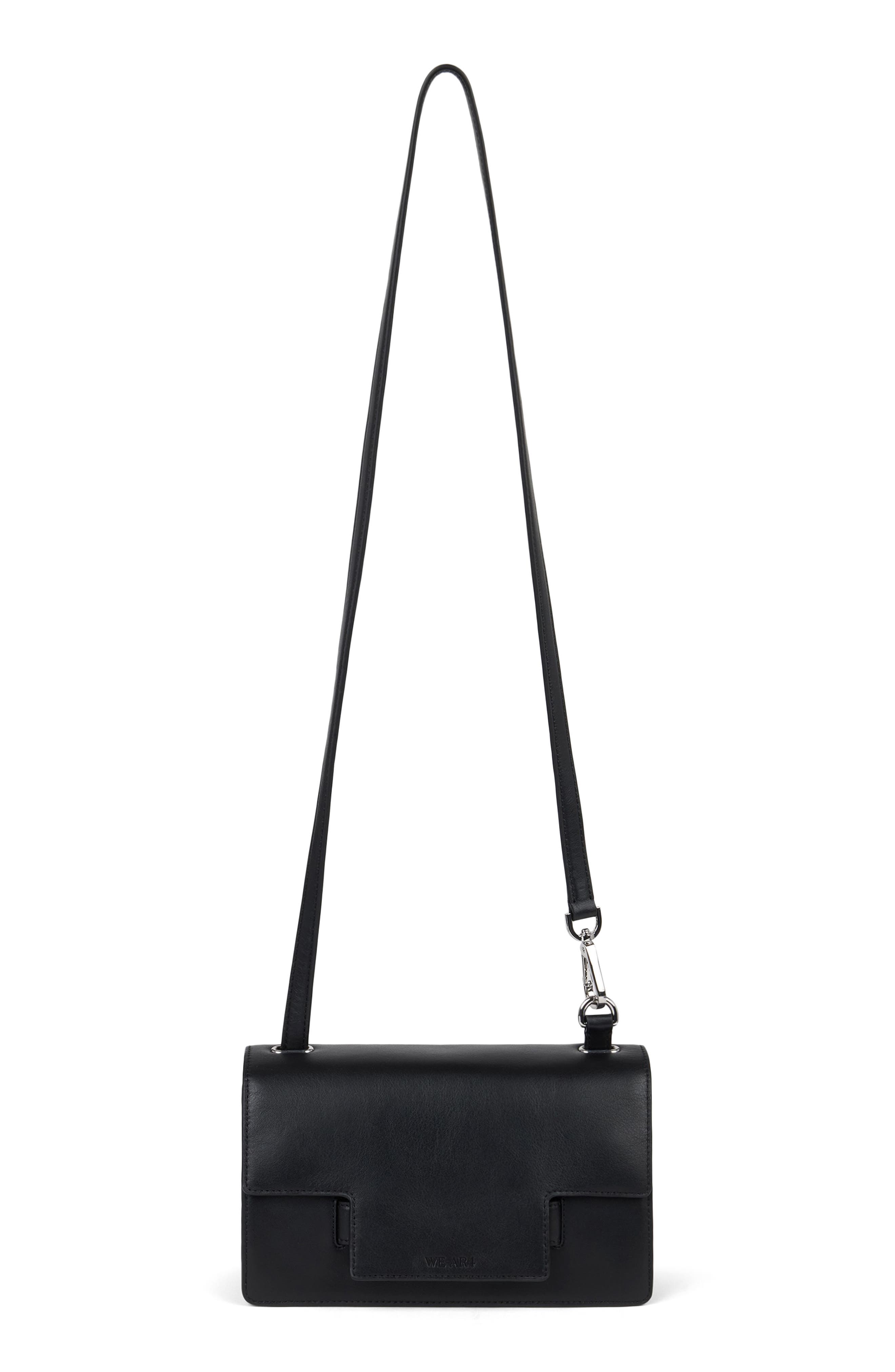 We-ar4 The Accordion Leather Shoulder Bag In Black